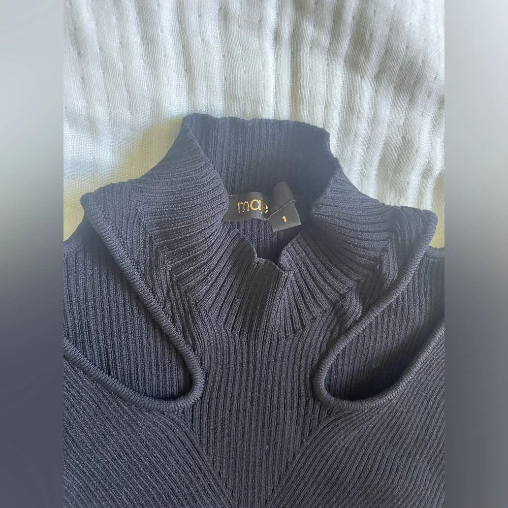 Maje cut out black sweater - Picture 2 of 7
